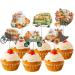 Rsstarxi 36 Pack Pumpkin Thanksgiving Cupcake Toppers Pumpkin Maple Fall Harvest Themed Cupcake Picks Decorations for Thanksgiving Fall Themed Turkey Autumn Party Cake Decorations Style 10 Orange