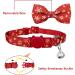 Pohshido 2 Pack Christmas Cat Collar with Removable Bow Tie and Bell - Winter Holiday Breakaway Safety Collar - Adjustable Size - Santa Claus & Snowflake Design - Buy Online on GoSupps.com