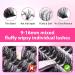 wiwoseo Fluffy Cluster Lashes Kit - Natural Look Russian Lash Extensions with Bond & Seal Glue (0.07D Volume, 9-16MM) - Buy Online on GoSupps.com