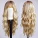 KOME Ombre Blonde Long Wavy Wig with Bangs - Synthetic Wig for Women - Ideal for Party, Cosplay, Daily Use - 24IN - Buy Online on GoSupps.com
