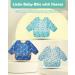 Lictin 3 Pcs Long Sleeve Baby Bibs | Waterproof & Adjustable Closure | Baby Smock for Toddlers 6-24 Months - Pale Green - Buy Online on GoSupps.com