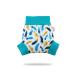 Petit Lulu Pull Up Cloth Nappy Wrap | Size S | Washable Diaper Wrap | Reusable Cloth Nappies | Made in Europe (Tuquoise Feathers)