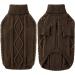 Classic Knitting Fleece Dog Sweater | Warm Puppy & Cat Turtleneck Winter Outfits for Chihuahua - Buy Online on GoSupps.com
