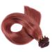 Keratin bonding - #1 4 - red - 40cm - 50 strands - 1g - 100% real hair hair extension U -tip Extensions Very high quality by Novon hair extension 50 strands / bonding - 40cm each 1g 50g
