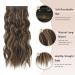 Feshfen Clip-In Hair Extensions - 4PCs Synthetic Wavy Extensions Chocolate Brown & Caramel Blonde Highlights - 50 cm for Women - Buy Online on GoSupps.com