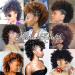 Hair Bun Hairpiece for Women Puff Afro Curly Hairpieces Mohawk Ponytails for Women Synthetic Kinky Curly Hair Bun Ponytail Extension with Bangs Wrap Updo Clip in Hair Extensions Hair Chignons(4) - Buy Online on GoSupps.com