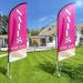 FSFLAG Nails Salon Feather Flag | Swooper Flag Pole Kit & Ground Stake | Advertising Banner Sign for Nails Salon Business - 11 Ft (Pink) - Buy Online on GoSupps.com
