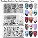 Geometric Swirl Leopard French Nail Stamping Plates Set - Nail Art Templates Kit - Buy Online on GoSupps.com