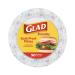 Glad Round Disposable Paper Plates 10 in, Blue Flower|Soak Proof, Cut Proof, Microwave Safe Heavy Duty Paper Plates 10"|50 Count Bulk Paper Plates, Paper Plates 10 Inch, Bulk for Parties and Occasions 10 Inch Plates - 50 C