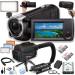 Sony HDR-CX405 HD Handycam +128GB Memory + LED Video Light + U Grip Stabilizing Handle + Steady GripPod + Case (26pc Bundle)