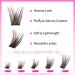 VEYESBEAUTY Brown Lash Clusters - DIY Individual Lash Extensions | Natural & Wispy Ombre Volume Eyelashes - 8-16mm Mix Length for Self Application - Buy Online on GoSupps.com