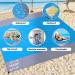 Sand-Free Waterproof Beach Blanket 79 x 83 - Lightweight Picnic Blanket for 4-7 Adults - Perfect for Travel, Camping, Hiking - Small Blue/Grey - Buy Online on GoSupps.com