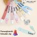 Personalized Silicone Pacifier Set - Custom Name Pacifiers & Clips | Handmade Baby Gift - 4 Pieces in Blue - Buy Online on GoSupps.com