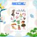 KINBOM 8 Sheets Hawaiian Luau Temporary Tattoos Stickers for Kids & Adults - Summer Pool Party Decorations & Supplies - Buy Online on GoSupps.com