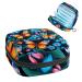 Anna Cowper Blue Flower Butterfly Sanitary Napkin Storage Bag Feminine Menstrual Cup Pouches Nursing Pad Holder Tampon Bags Portable Period Bag for Women Teen Girls 1Pcs Multi-colored 3