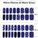 NAILOG Semi Cured Gel Nail Strips 34 pcs Salon-Quality Gel Nail Stickers Long Lasting Nail Wraps for Women with Soft Gel Finish Vintage Print & Silver Glitter (Midnight Bloom) - Buy Online on GoSupps.com
