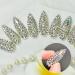 3D Rhinestone Full Cover Super Long Stiletto Fake Nails Set for Wedding Party - Luxury Manicure Nail Art Tips - Buy Online on GoSupps.com