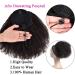 HLSK 14 Inch Afro Puff Drawstring Ponytail Human Hair | 150% Density Brazilian Virgin Hair Clip in Extension for Black Women | 3A 4C Afro Kinky Curly Style - Buy Online on GoSupps.com