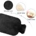 Opamoo Hot Water Bottle with Cover - 2L Large Heat Bottle for Adults & Children - Fluffy Soft Design for Stomach Back & Neck Pain Relief - Black - Buy Online on GoSupps.com