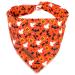 Unique Style Paws 1pcs Halloween Dog tandanas Washable Cotton Cquarter Latz adjustable dog towel for small medium-sized dogs and cats S Halloween Party