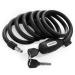 Kohlburg cable lock 200 cm long - simply without a key can be locked - lock for bicycle with bracket - spiral lock with 3 keys as a bicycle lock & stroller lock