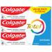 Colgate Total Whitening Toothpaste - 3 Pack 120 mL Fluoride Teeth Whitening Toothpaste Stain Removal with Tartar Protection Brightens Your Smile Prevents Cavities Protects Sensitive Teeth