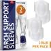 Soft Silicone Gel Arch Support Set for Flat Foot Pain Relief - 2 Pairs for Men and Women | Plantar Fasciitis Cushioned Sleeves with Arch and Heel Spurs Support - Buy Online on GoSupps.com