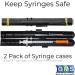 GMS Syringe Case - Portable Insulin Carrying Case for Pre-Filled Syringes (2 Pack) - Black - Buy Online on GoSupps.com