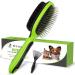 PET Seeker Double Sided Dog Brush/Cat Brush Dog Brushes for Grooming with Free Cleaning Tool Dog Grooming Brush with Rounded Pins & Bristles Dog Brushes for Shedding with Anti Slip Handle