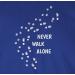 Shirtracer Women's Shirt - Perfect Gift for Dog Owners - Never Walk Alone Paw Prints - Royal Blue M - Buy Online on GoSupps.com