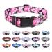 Suredoo dog collar adjustable soft & comfort nylon dogs collar for small medium large dog puppies (m camo pink) m (neck circumference 33-55 cm width 2 cm) camo pink