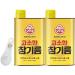 Ottogi Sesame Oil 500ml - Pack of 2 with World Food Shop Scoop - Pure Korean Sesame Oil Convenient Duo for Cooking Complimentary Scoop Included