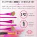 Professional Makeup Brush Set - 6 PC Flower Child DELUXE by Roopali Beauty | Soft Silicone & Vegan Nylon Brushes for Liquid Cream & Powder Cosmetics - International Shipping Available - Buy Online on GoSupps.com