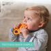 Matchstick Monkey Mini Teether - Antimicrobial Silicone, BPA Free, Easy-to-Grip - Orange, 10 cm - Ages 3 Months - Buy Online on GoSupps.com