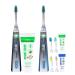 Emmi-Dent toothbrush ultrasound platinum blue + blue I ultrasound toothbrushes ideal for sensitive teeth & gums without scrubbing electric toothbrush ultrasound growing & children family carbon + blue