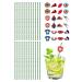 Football Theme Straws - Football Theme Straws with Flag Decorations Food-Grade Drink Straws for Birthday Bar Coffee Shop and Ball Watching