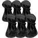 6PCS Silky Durags for Men Wave  Satin Doo Rags for 360  540  720 Waves  Ideal Gifts for Father's Day black