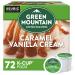 Green Mountain Coffee Roasters Caramel Vanilla Cream Single-Serve Keurig K-Cup Pods Flavored Light Roast Coffee 12 Count (Pack of 6)