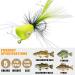 12pcs Colorful Fly Fishing Poppers for Bass, Trout, Salmon - Freshwater Topwater Lures with Hooks - White Assortment - Buy Online on GoSupps.com
