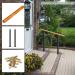 Railings Handrails for Outdoor Steps Sturdy Wrought Iron Handrails Outdoor Stair Railing Fits 1 to 3 Steps/90Cm/H 95Cm 110cm H 80Cm - Buy Online on GoSupps.com