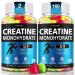 Creatine Monohydrate Gummies - Clean Creatine for Women Men for Muscle Strength Improving Endurance & Post Workout Recovery - Creatine Supplement Mixed Fruit Flavors (160 Gummies) Fruit 80 Count (Pack of 2)