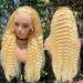 20 Inch Blonde Deep Wave Lace Front Wig Human Hair 13x6 | Pre Plucked 180% Density Glueless 613 HD Lace Frontal Wig for Women - Buy Online on GoSupps.com