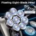 5 in 1 Men's Rechargeable Floating Razor & Beard Trimmer - Waterproof, Portable Shaver with LED Display in Silver - Buy Online on GoSupps.com