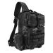 G-raphy Tactical Sling backpack Molle shoulder bag military crossbody breast pocket Durable one-shoulder-day backpack shoulder bag for trekking camping hiking hunting and traveling 01-cp black