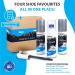 Kaps 4 Sneakers Shoe Care Cleaning Kit - Sneakers Gel Cleaner Water Repellent Protector Spray Odour Eliminator 100 ml Nubuck and Suede Brush Suitable for Trainer Suede Leather and Nubuck Shoes - Buy Online on GoSupps.com
