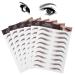Molain 4D Hair-Like Eyebrow Tattoos Stickers 6 Sheets Waterproof Long-lasting Eyebrow Colors Transfers Sticker Peel Off for Eyebrow Grooming Shaping 1 Style 54 Pairs (Brown) 6 PCS Brown