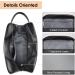 Vegan Leather Travel Toiletry Bag for Women - Dopp Kit Makeup Organizer - Black - Buy Online on GoSupps.com