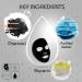 Korean Charcoal Black Face Mask Sheet - 6 Pack for Oily Skin and Pores - Buy Online on GoSupps.com