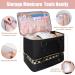 Covkev Nail Polish Organizer - Holds Lamp, 40 Bottles, Manicure Tools - Double-Layer Bag Case in Black - Buy Online on GoSupps.com