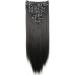 CAISHA by PRETTYSHOP XXL 20 Long 8 Pieces Set Clip In Hair Extensions Dark Brown #4 - Straight Synthetic Fiber Hairpiece | CES102 - Buy Online on GoSupps.com